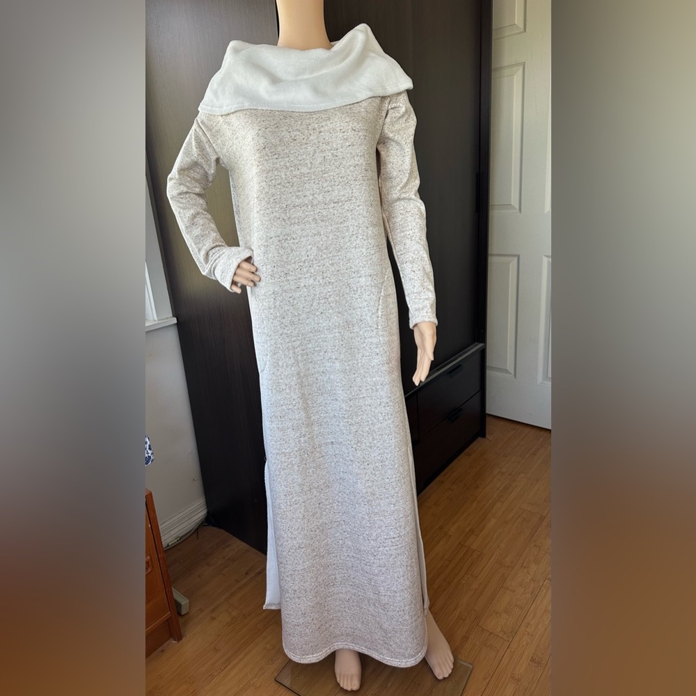 Soft Surroundings fleece mumu,  kaftan, night gown, robe size TS tall small
